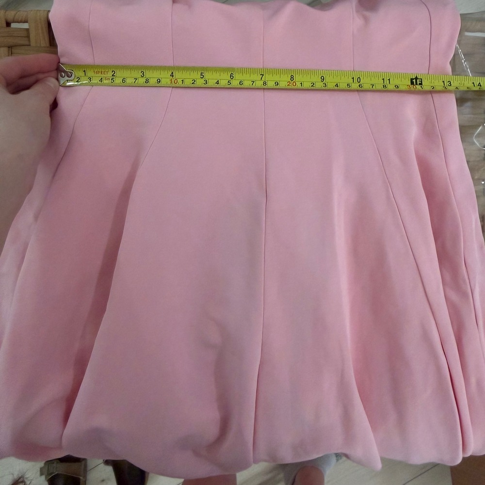 Staud Joy Gown Pink Pleated A-Line Maxi Dress Scoop Neck Sz 2 Event Gown Barbie - Picture 7 of 8